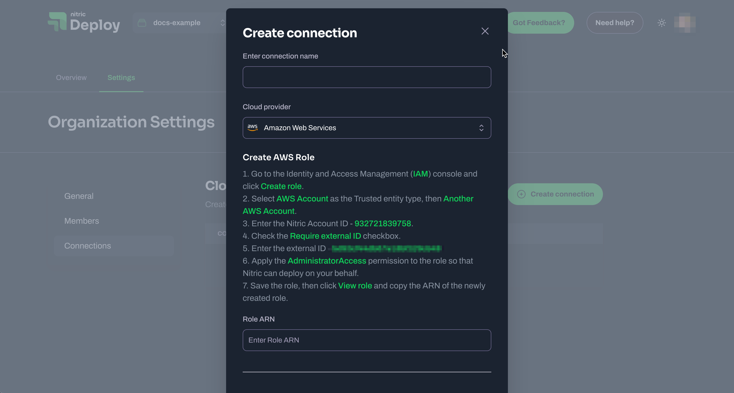 Adding AWS credentials in Nitric Deploy